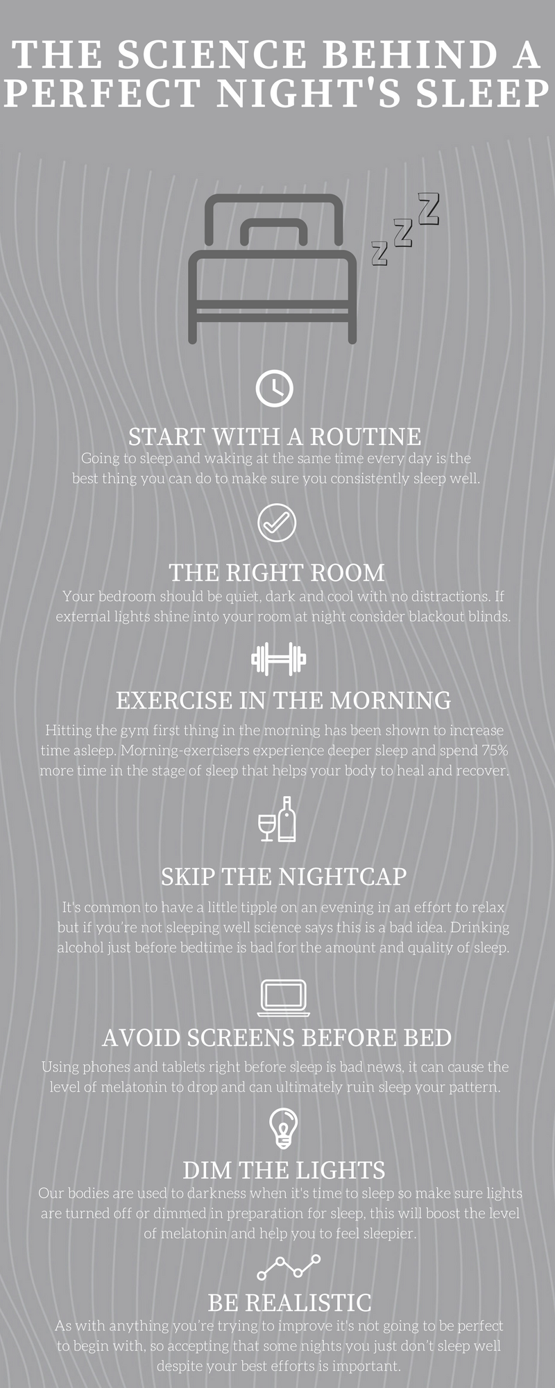 infographic are based on years of research aimed at improving sleep quality.
