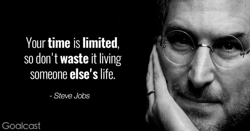 Steve Jobs quotes on being yourself - Time is limited