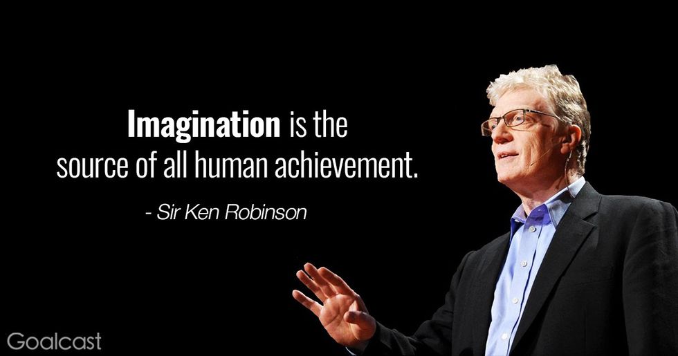 Sir Ken Robinson quote 2 - Imagination is the source of all human achievement