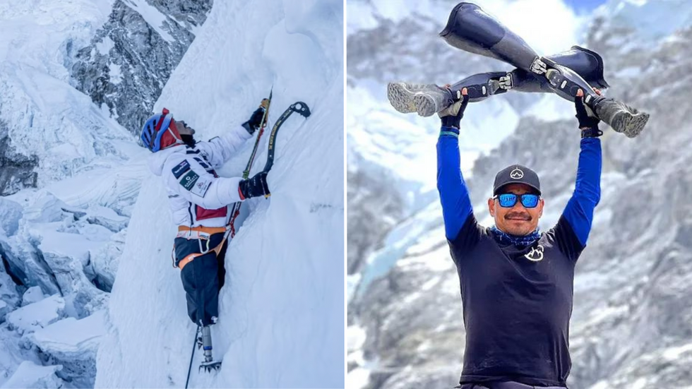 13 Years After Losing Both Legs in Afghanistan Explosion, Double Amputee Reaches Summit of Mount Everest