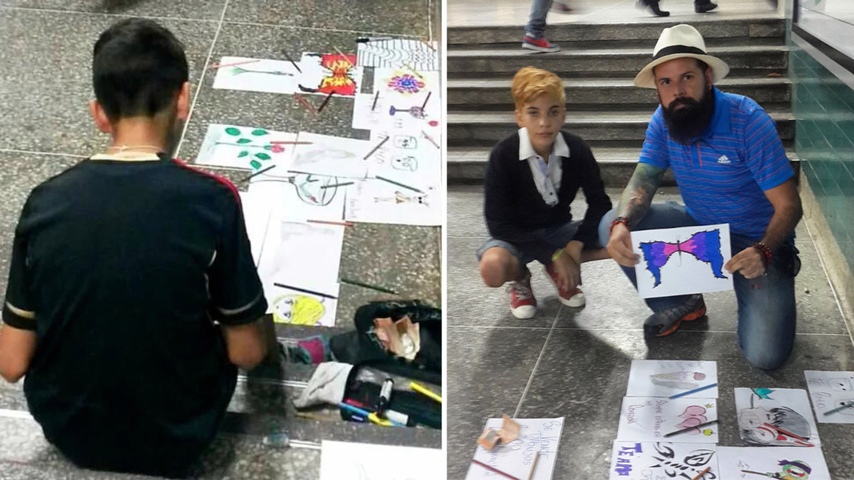 Man Asks 15-Year-Old Why He’s Selling His Drawings in Public for 2 Cents Each — The Answer Will Break Your Heart