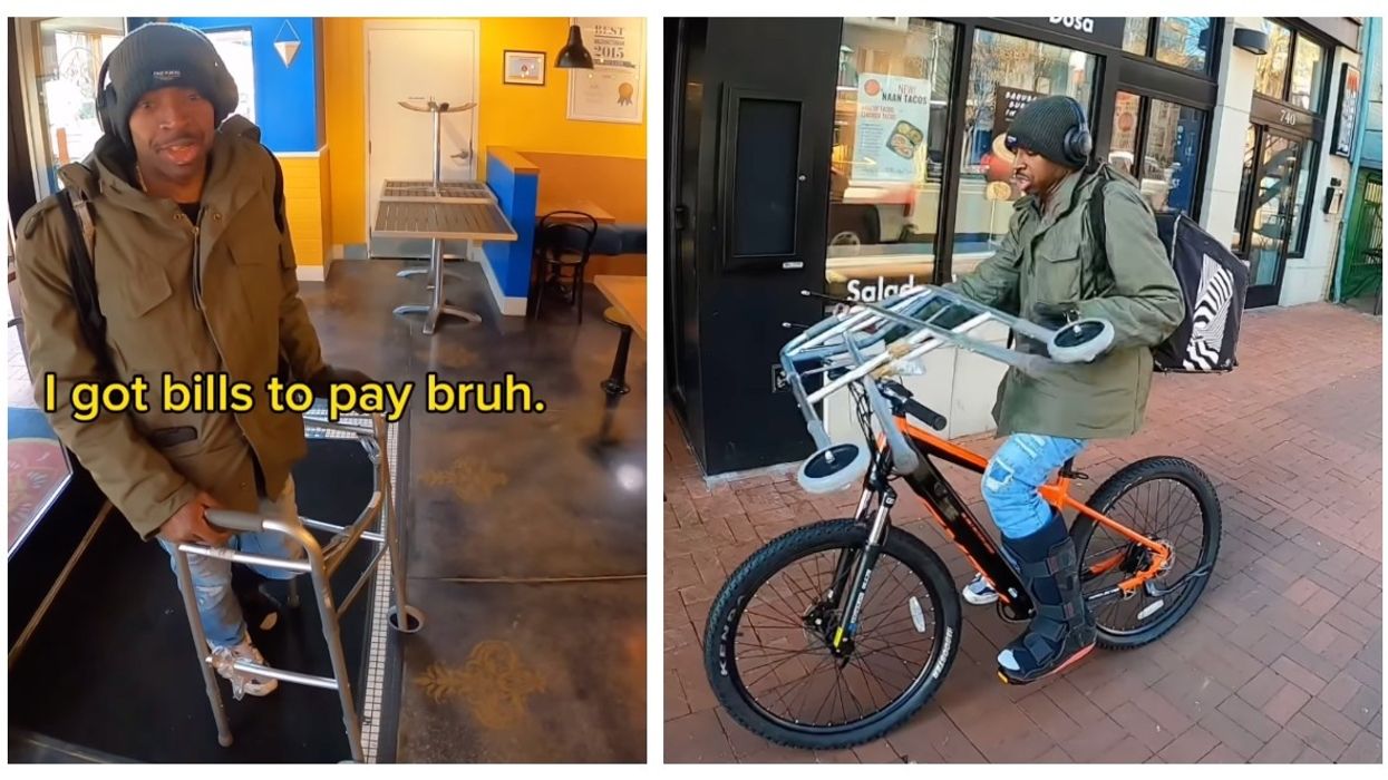 Man Crosses Paths With Fellow Uber Eats Delivery Driver - Their Conversation Reveals Something Shocking