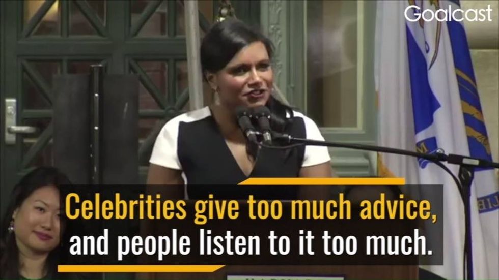 Mindy Kaling: Celebrities Give Too Much Advice
