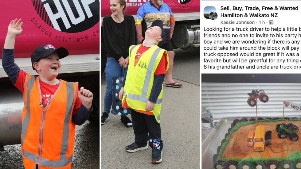 Lonely 8-Year-Old Has No Friends to Invite to His Birthday Party - Then His Moms Plea Brings 65 Truck Drivers to Their Doorstep