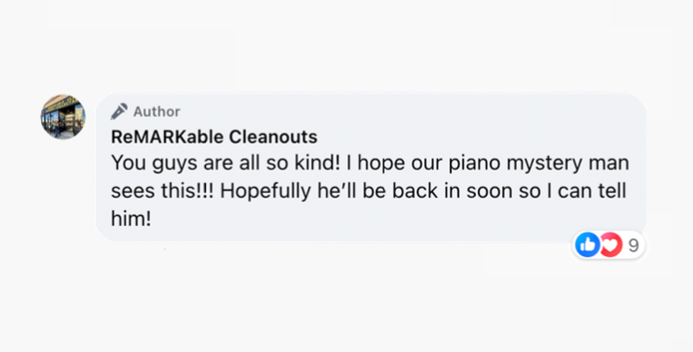 a comment on Facebook