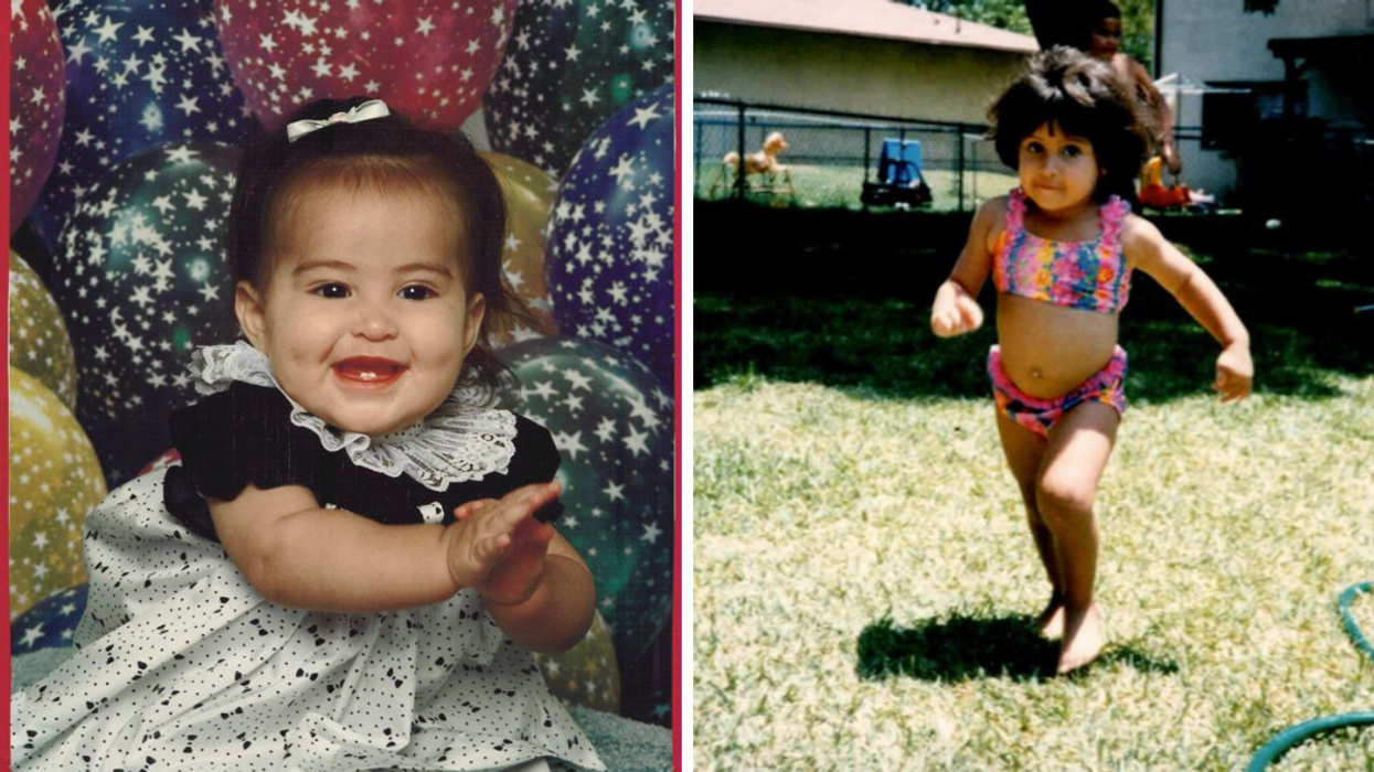 A happy little girl.