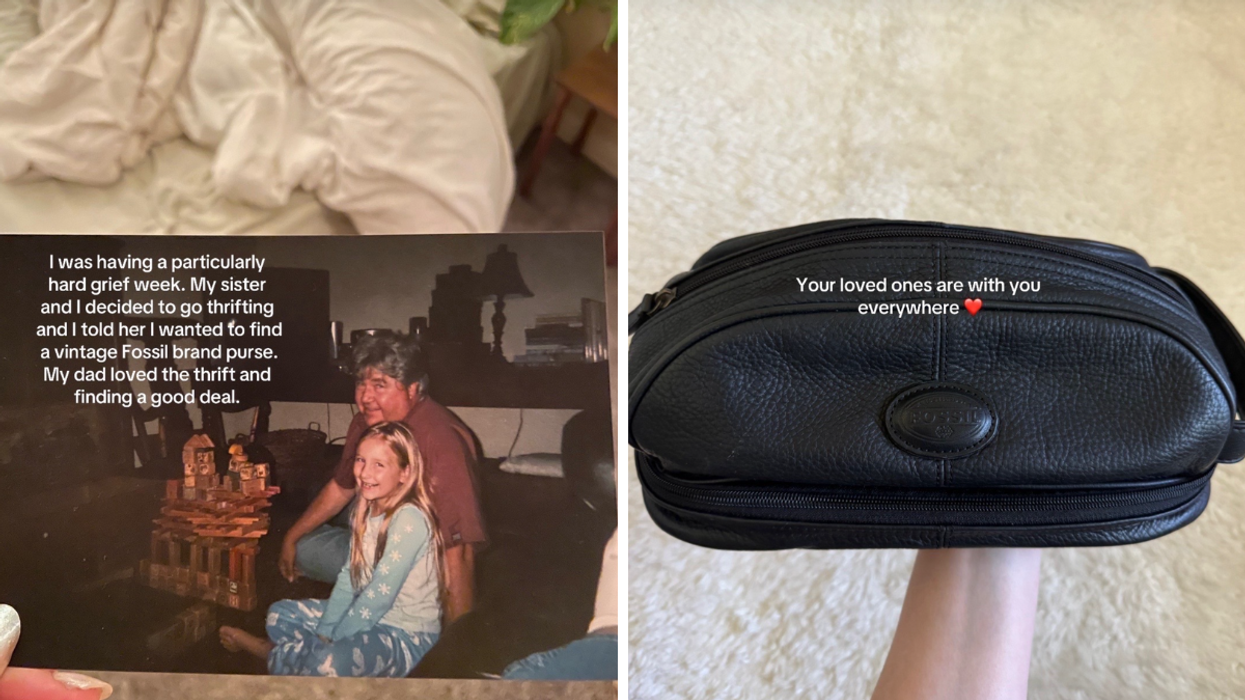 Abrielle found a note in a Fossil bag while thrifting.