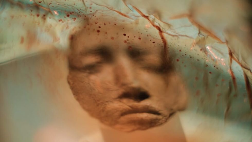 abstract art of human experiencing psychedelic trip