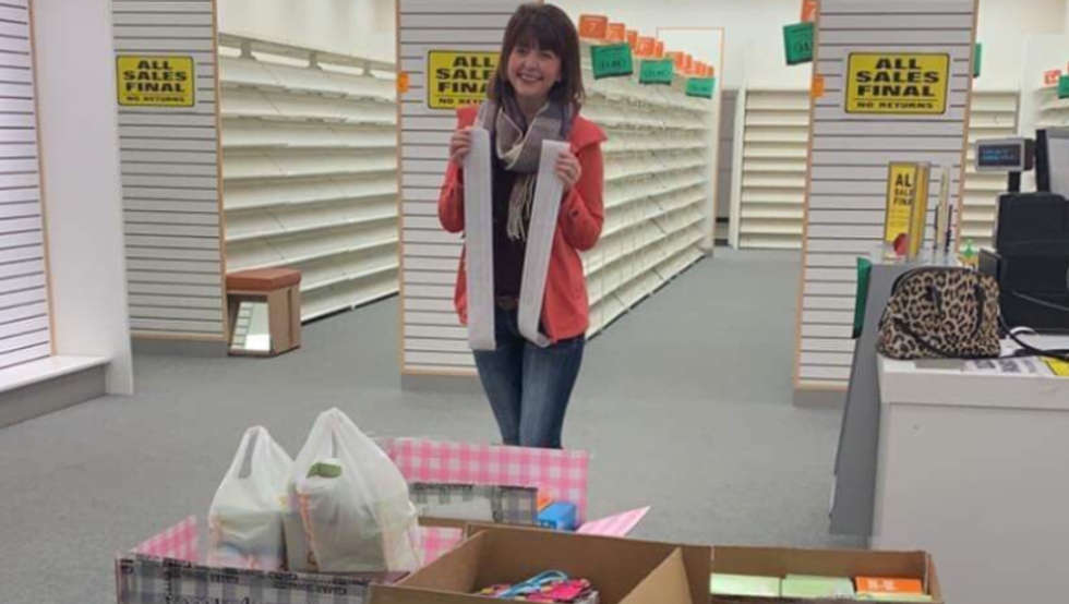 This Woman Bought More Than 200 Pairs of Shoes for Flood Victims to "Pay It Forward"