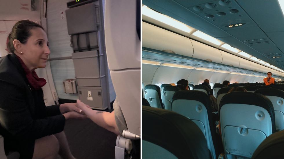 Flight Attendant Notices a Passenger Having a Panic Attack - Her Next Move Is Captured by a Fellow Passenger