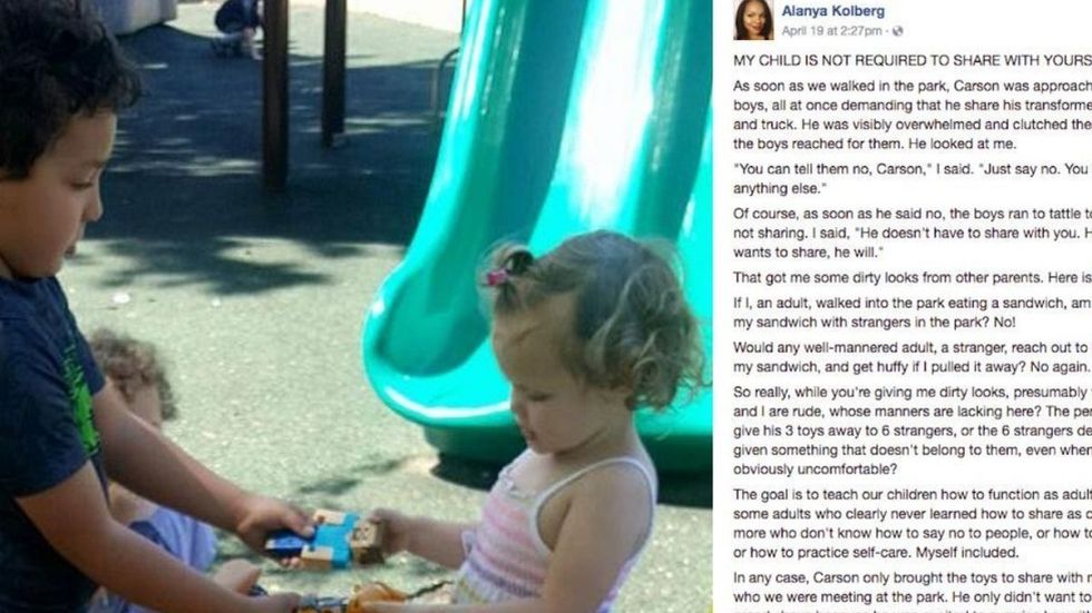 Mom Tells Son Not To Share With Other Kids And She Makes A Powerful Point