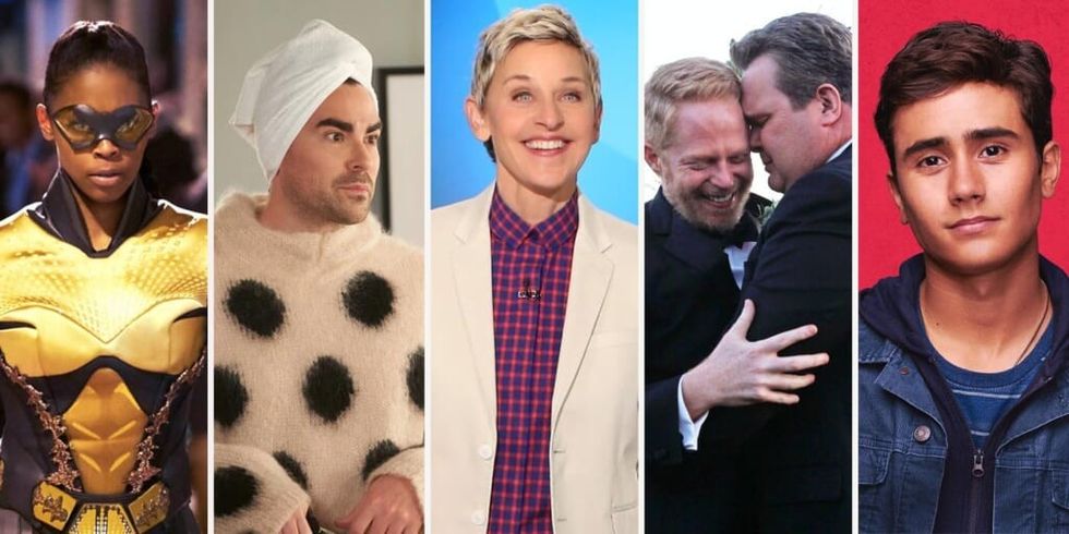 Anissa Black Lightning, David Schitts Creek, Ellen Degeneres, Mitch & Cam Modern Family, Victor Love, Victor.jpg