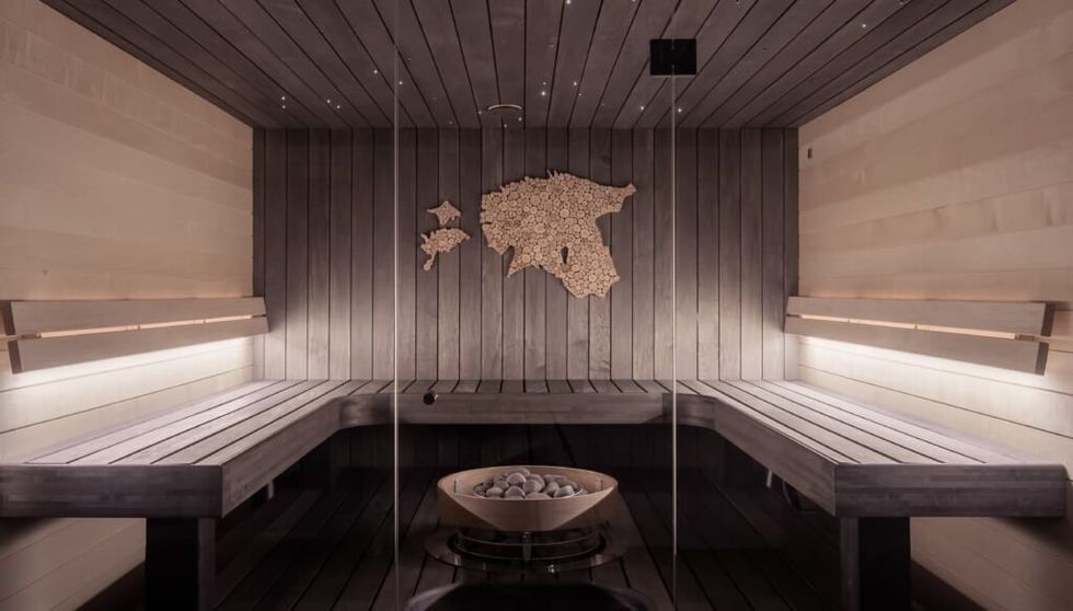 beautiful interior of a sauna