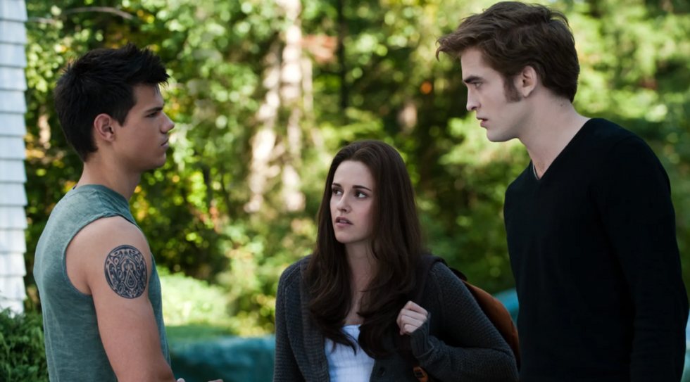 Bella, Edward and Jacob in The Twilight Saga