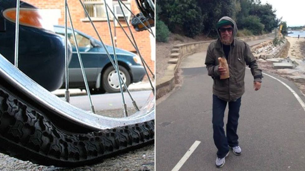 Homeless Man Saw Bicyclist With a Flat Tire – What He Did Next Taught the Man a Lesson in Humanity