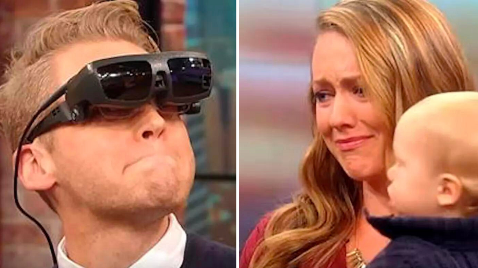 Blind Man Sees His Wife and Son for the First Time - Then, Rachael Ray Steps in and Works a Miracle