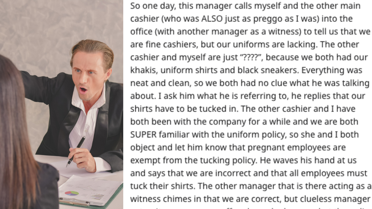 Manager Forces 8-Month Pregnant Employees To Tuck In Shirt, Shocked Customers Intervene