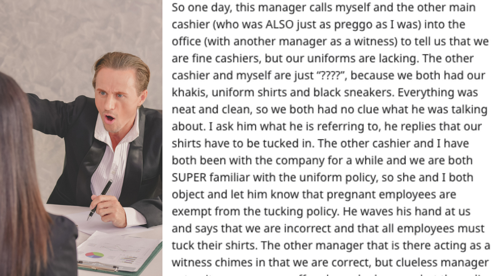 Manager Forces 8-Month Pregnant Employees To Tuck In Shirt, Shocked Customers Intervene