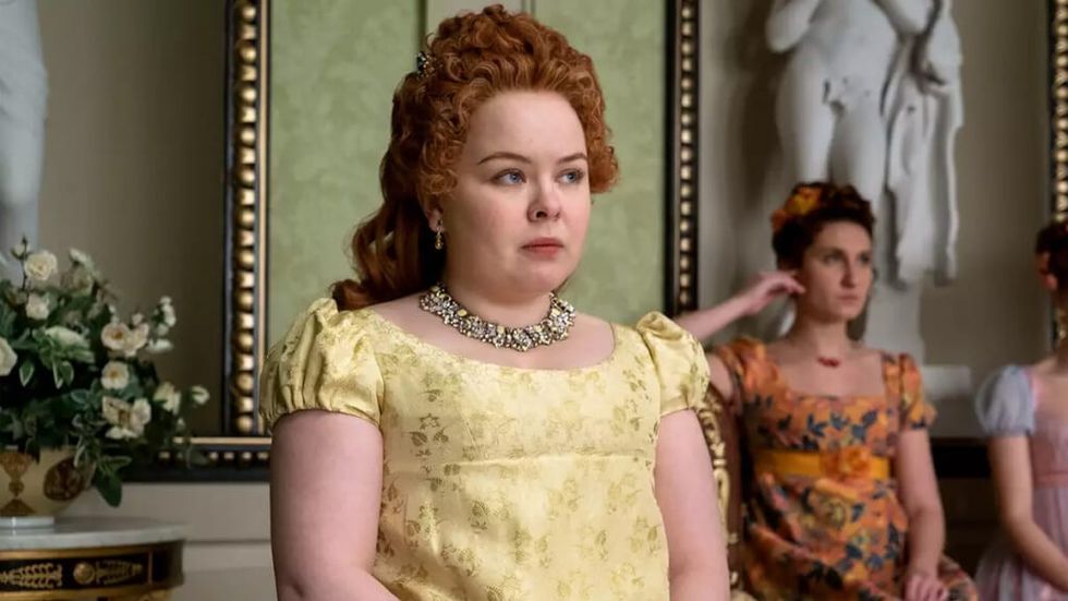 Bridgerton lady Whistledown staring