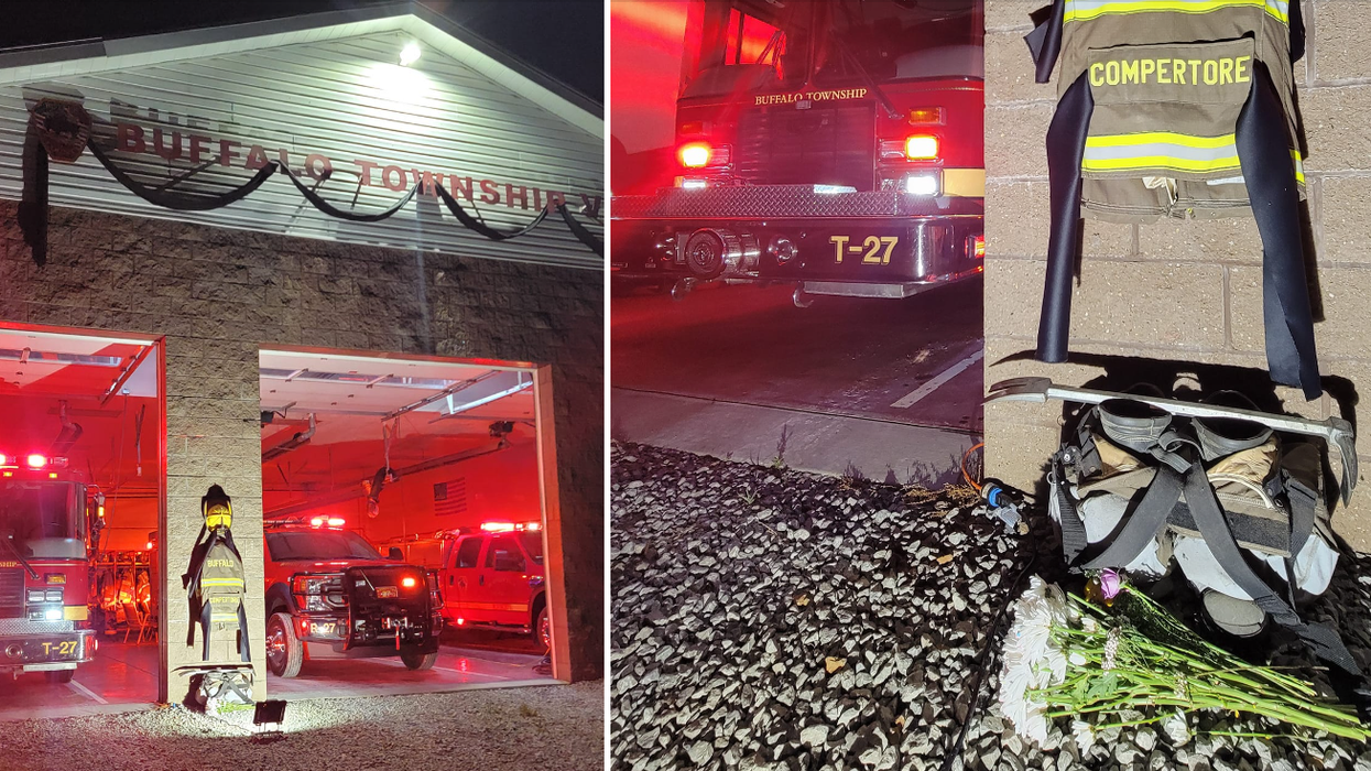 Buffalo Twp Volunteer Fire Company honors one of their own - Corey Compertore - who was shot and killed at the Trump rally.