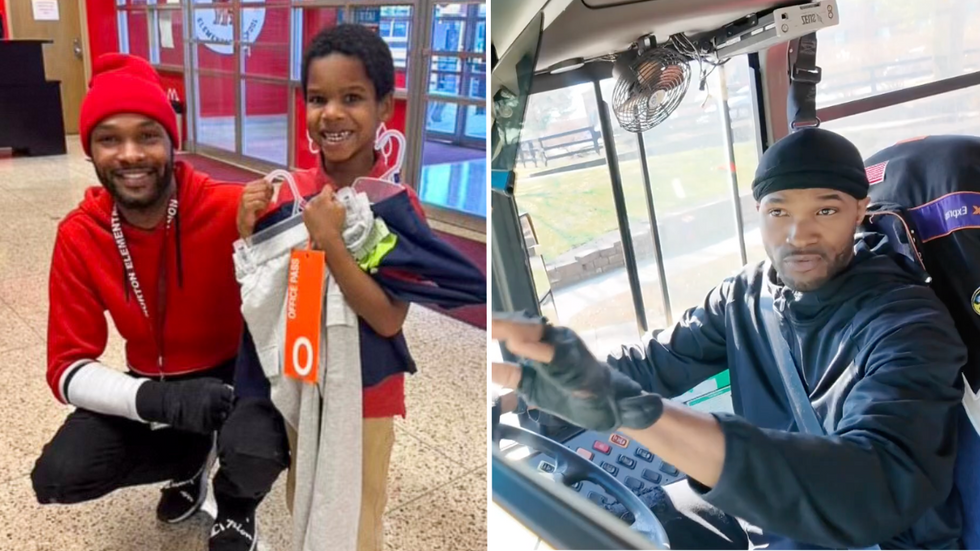 Driver Notices First Grader Crying at the Bus Stop - Jumps Into Action When He Learns the Reason Why