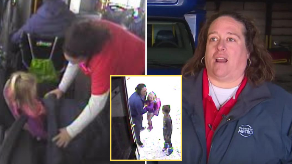 Bus Driver Spots Two Little Kids Wandering in the Bitter Cold Without Coats - Takes Immediate Action
