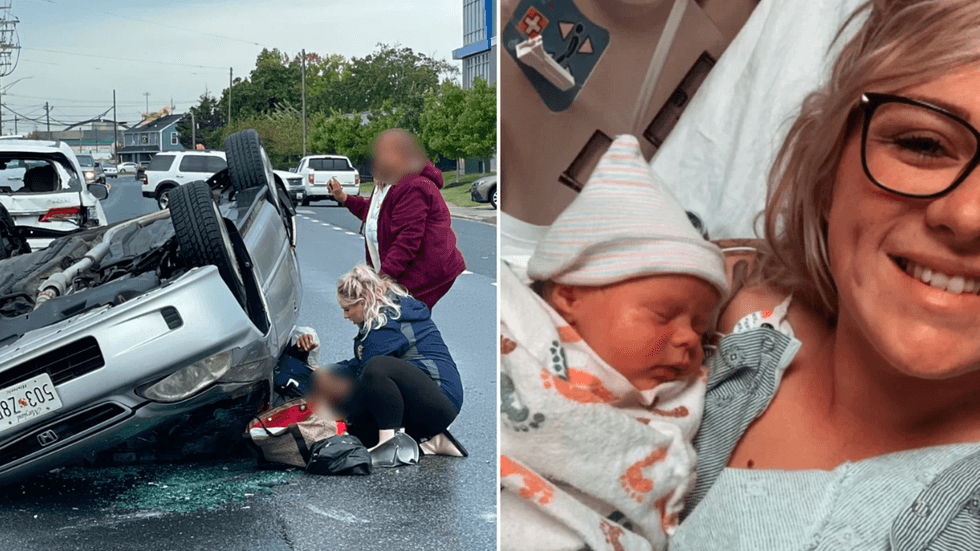 Pregnant Firefighter Heroically Saves Woman in Car Crash And Then