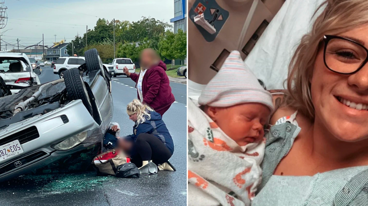 Pregnant Firefighter Heroically Saves Woman in Car Crash - And Then Goes Right to the Hospital to Give Birth