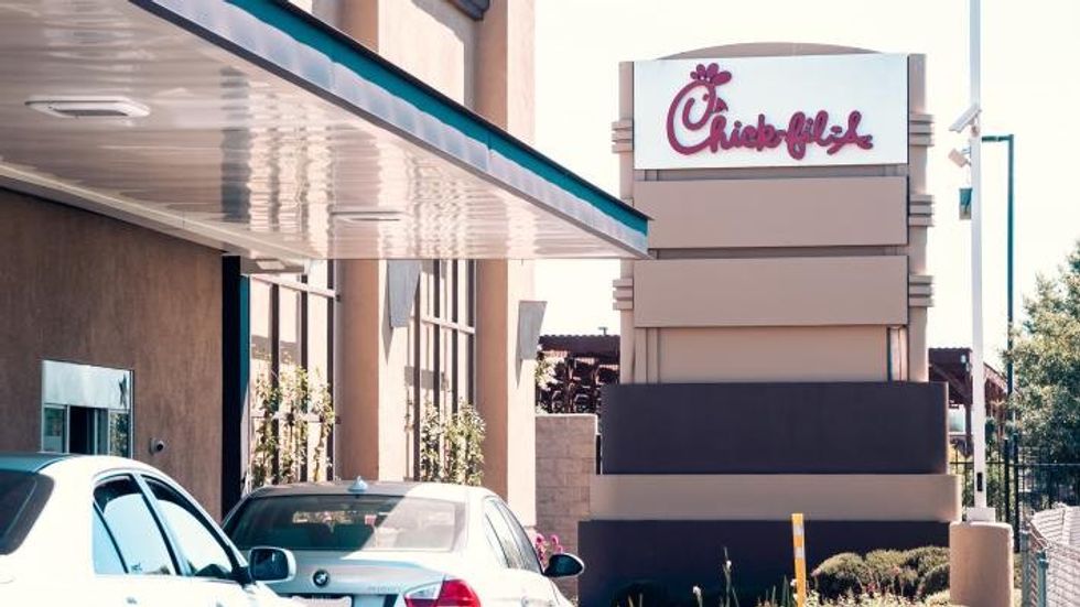 Chick-fil-A restaurant drive through