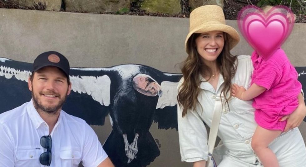 Chris Pratt with wife Katherine Katherine Schwarzenegger and daughter Lyla.
