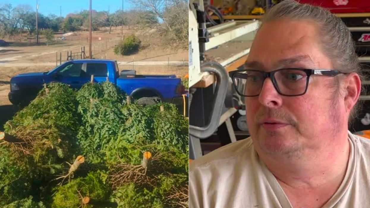 Retired US Army Veteran Turns Old Christmas Trees Into Free Canes For Veterans In Need