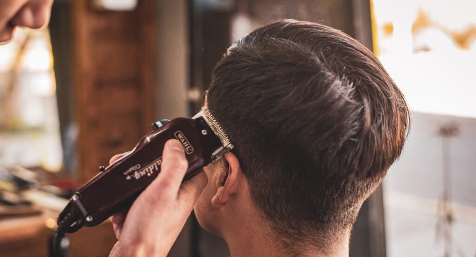 close up of man's haircut