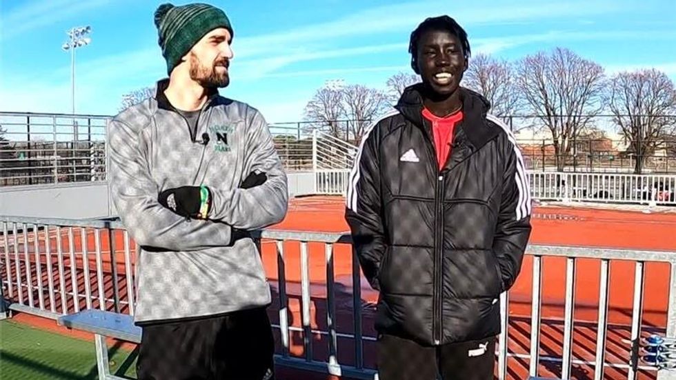 coach and his student on the field