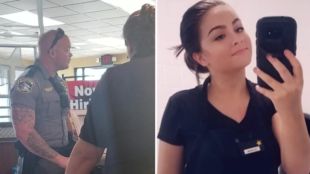 Customer Reports Hungry Homeless Man at Hardees to the Police - One Officers Response Is Caught on Video