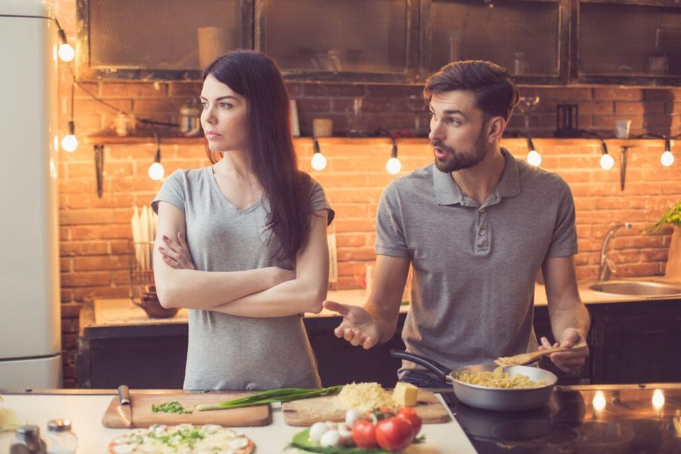 Couple-arguing-in-a-kitchen