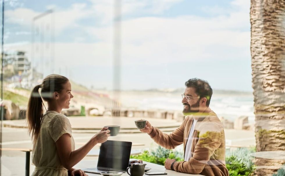 couple enjoying vacation together