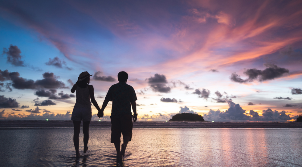 couple holding hands