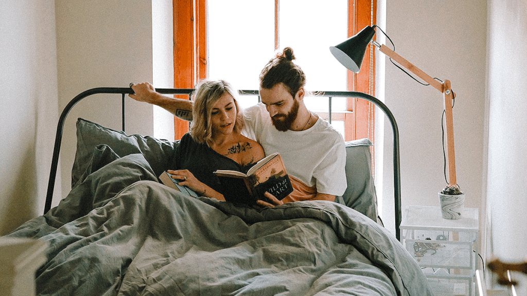 Couple reading