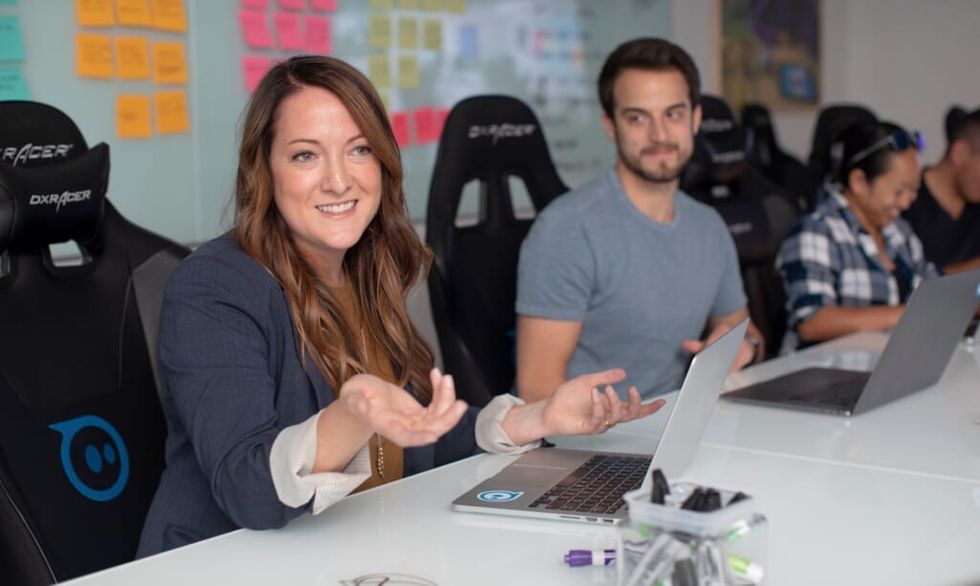 coworkers work closely