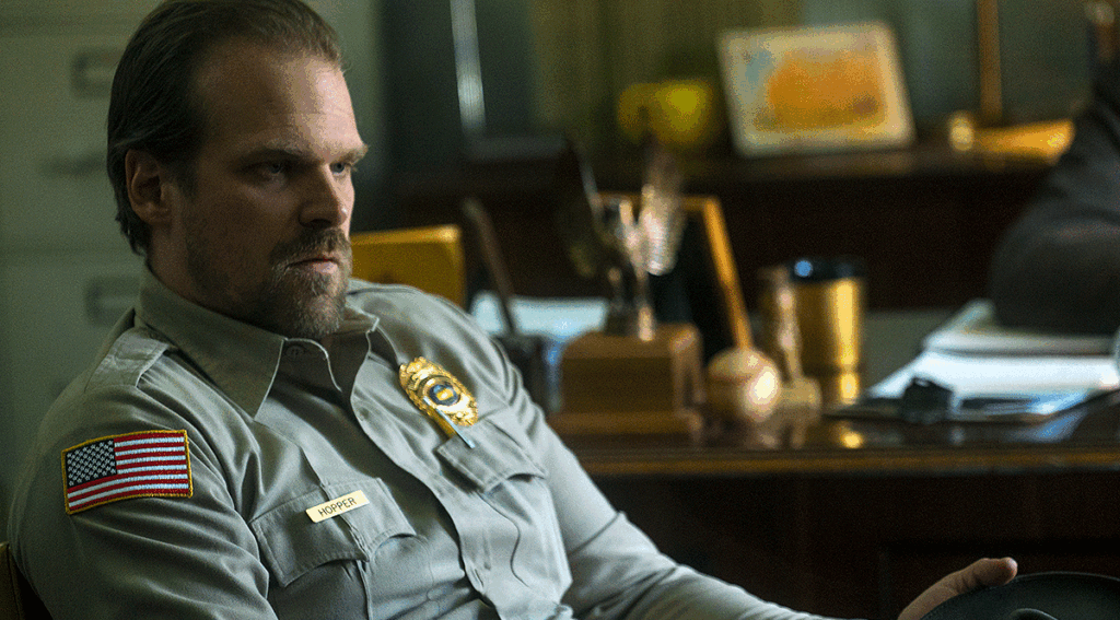 David Harbour as Jim Hopper in Stranger Things Season 1