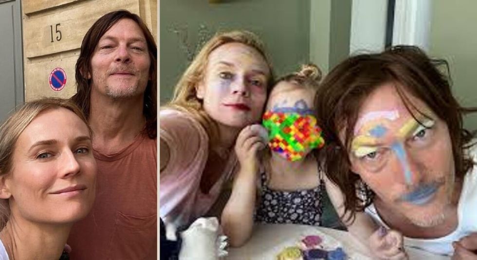 Diane Kruger and Norman Reedus with daughter Nova on Instagram.