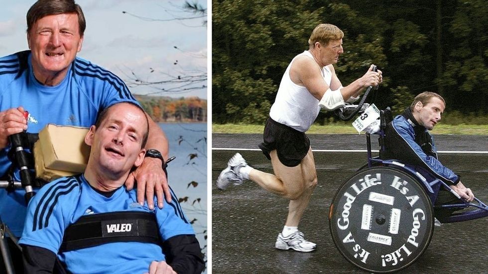 Dad Pushed Wheelchair-Bound Son Through 1000 Marathons To Show Power Of Love