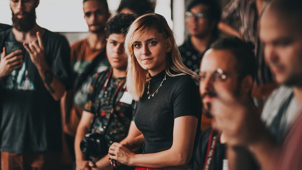 diverse people in a studio