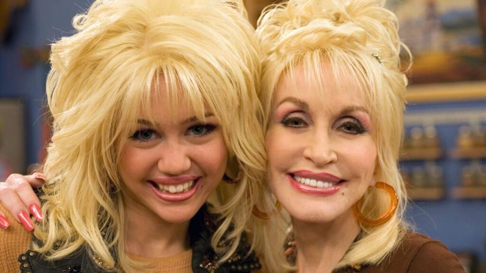 Dolly Parton and Miley Cyrus on Hannah Montana