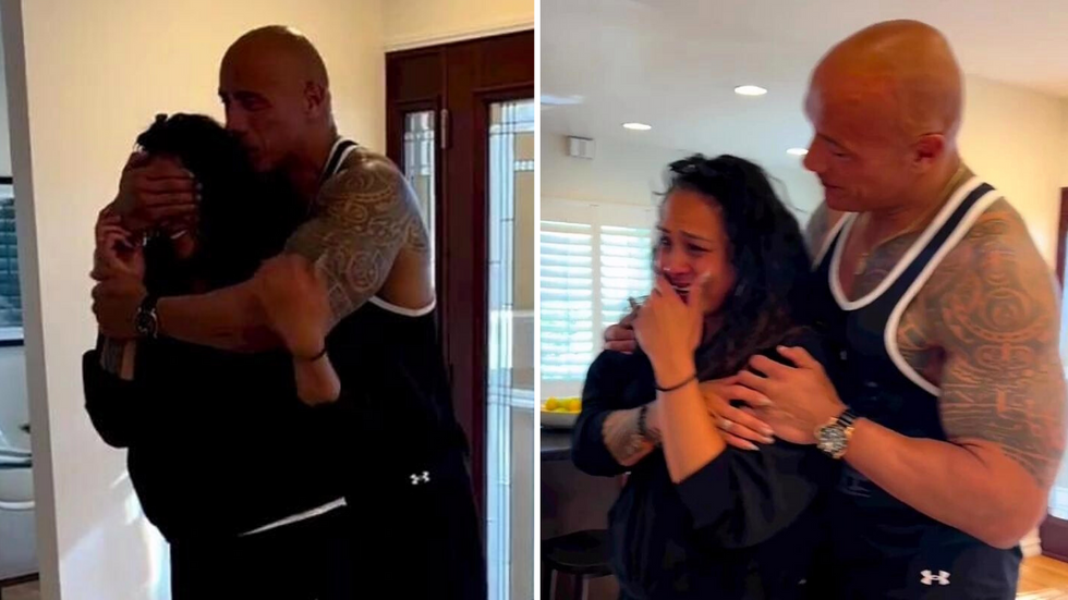 The Rock Walks His Cousin Into a House With Her Eyes Closed - What Happens Next Brings Her to Tears