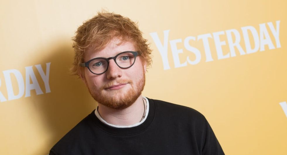 Ed Sheeran attends movie premiere