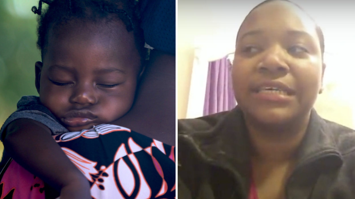 Mom Struggles With Her Sleeping Baby - Elderly Man Watching Asks an Unexpected Question