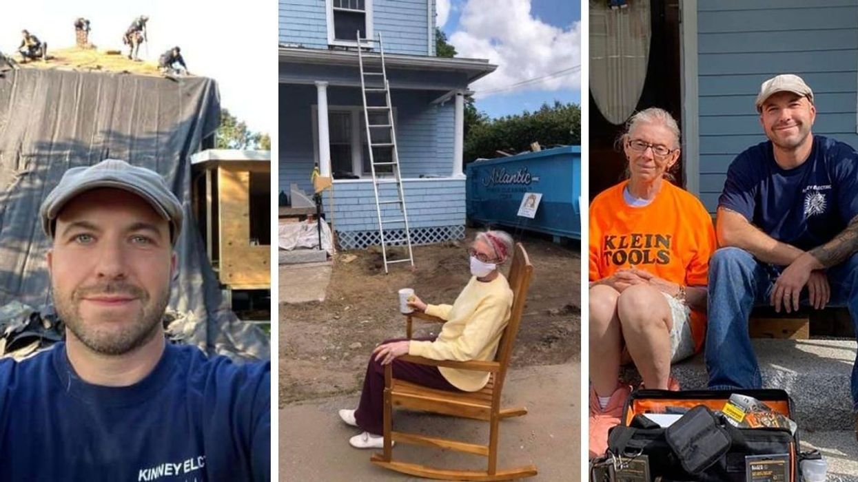 Electrician Renovates 72-Year-Old Woman's House For Free After He Saw It Was Falling Apart