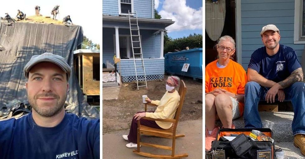Electrician Renovates 72-Year-Old Woman's House For Free After He Saw It Was Falling Apart