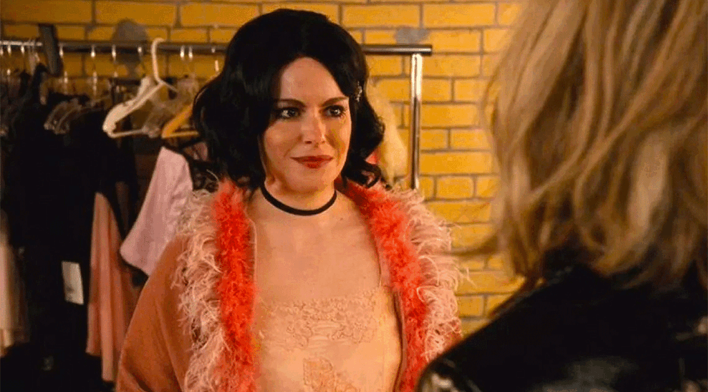 Emily Hampshire as Stevie Budd and Catherine O'Hara as Moira Rose on Schitt's Creek
